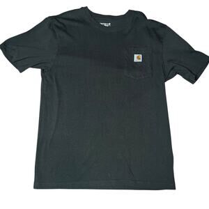 Carhartt loose fit men's crew neck dark gray t-shirt pocket logo size medium